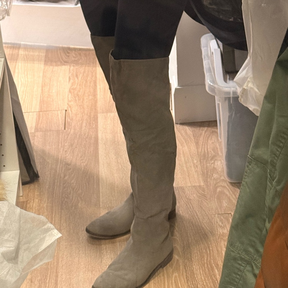 Aldo Gray Suede Over-the-Knee Boots - Picture 5 of 5